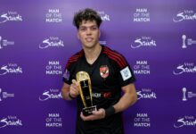 صورة اللاعب المصري امام عاشور أثناء مباراة الأهلي، بايرن ميونخ يراقب امام عاشور